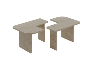 Set di tavolini in legno "Iris" - 90 x 45 x 35 cm - Travertino