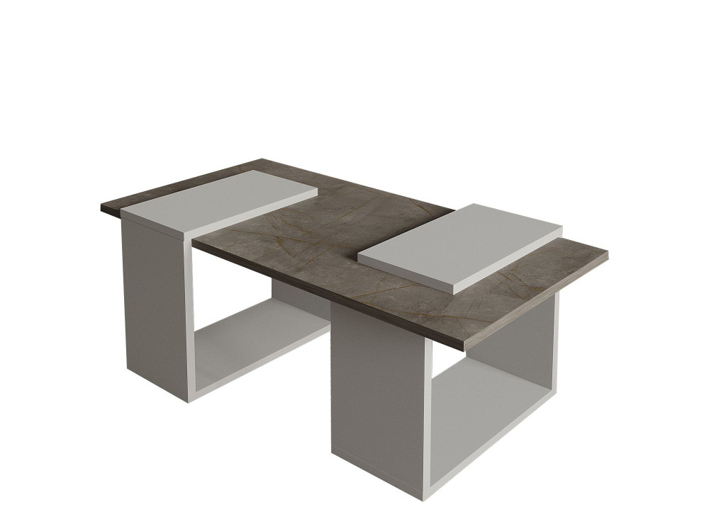 Tavolino in legno "Matris" - 90 x 46 x 37 cm - Grigio