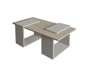 Tavolino in legno "Matris" - 90 x 46 x 37 cm - Travertino