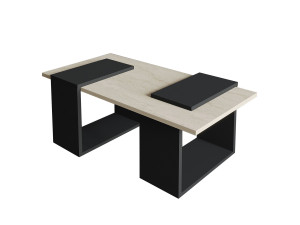 Tavolino in legno "Matris" - 90 x 46 x 37 cm - Grigio antracite