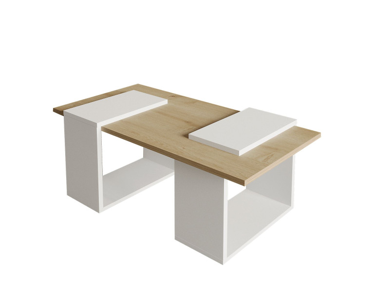 Tavolino in legno "Matris" - 90 x 46 x 37 cm - Bianco