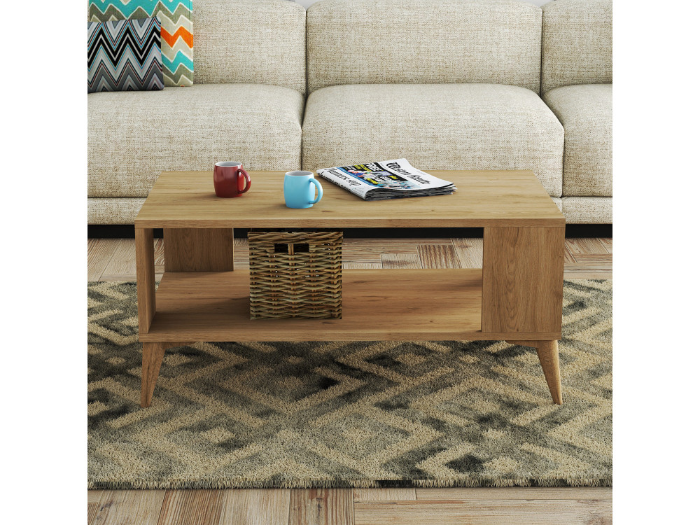 Tavolino in legno "Authentic" - 90 x 41 x 54 cm - Marrone