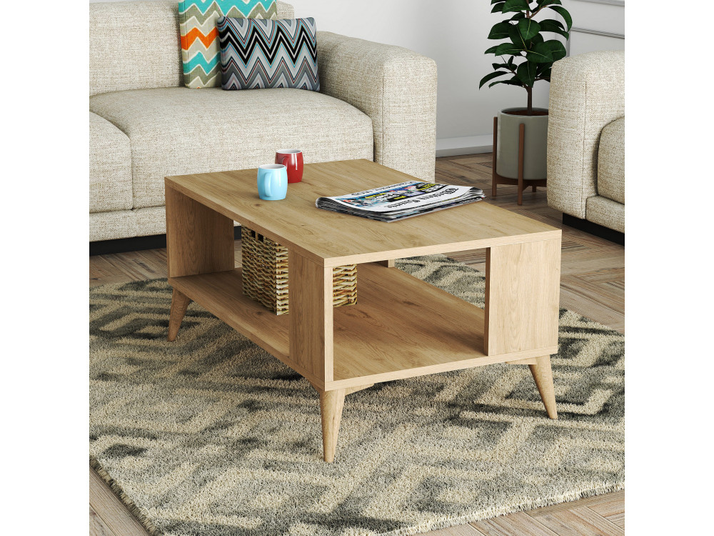 Tavolino in legno "Authentic" - 90 x 41 x 54 cm - Marrone