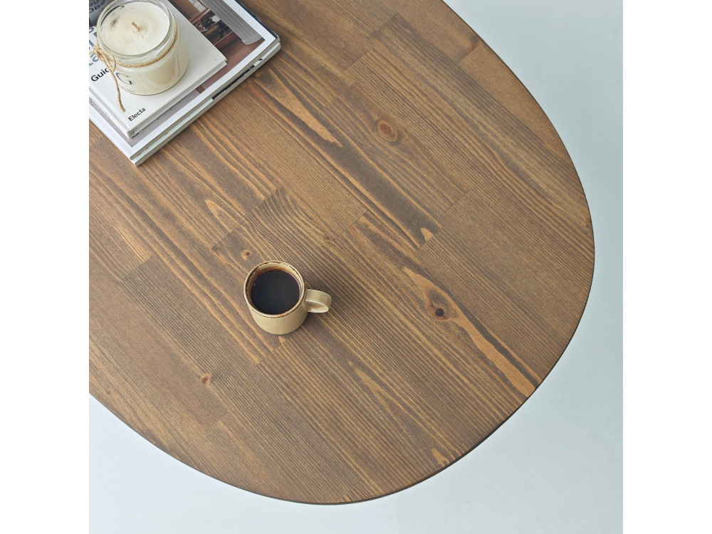 Tavolino in legno "Elysia" - 120 x 60 x 40 cm - Marrone