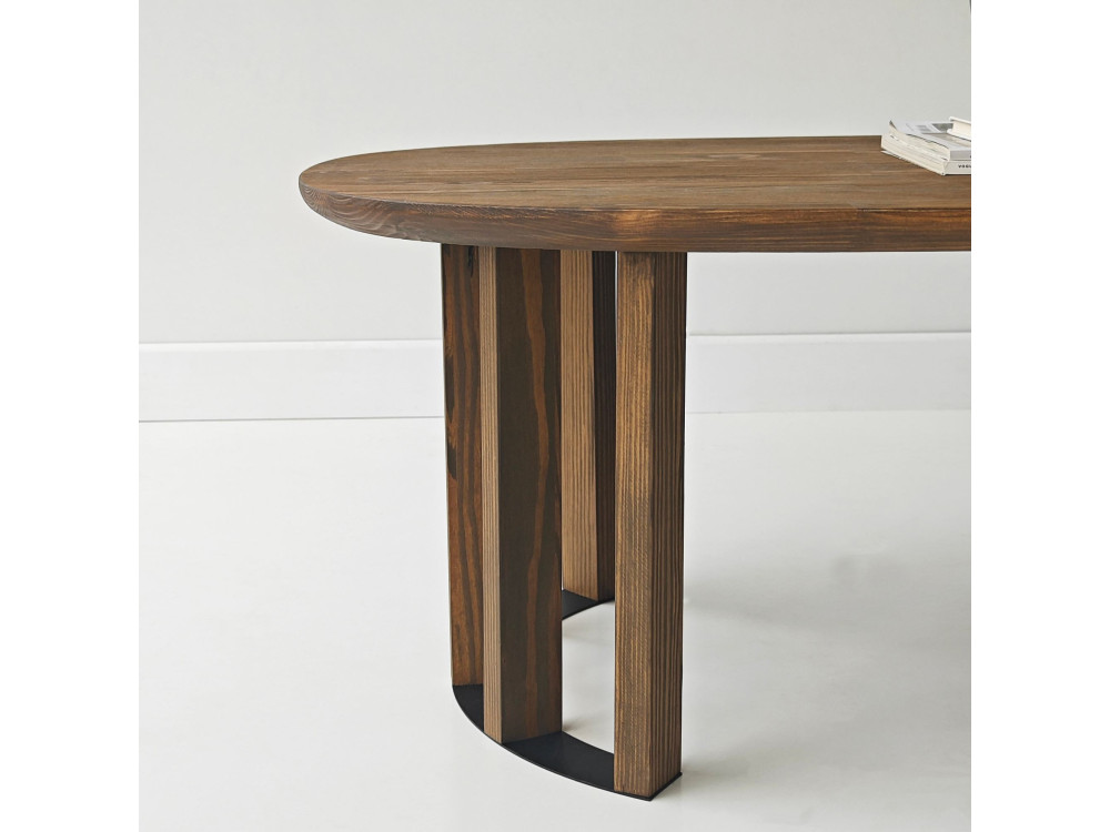 Tavolino in legno "Elysia" - 120 x 60 x 40 cm - Marrone