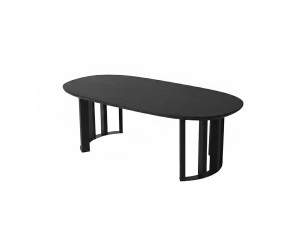Tavolino in legno "Elysia" - 120 x 60 x 40 cm - Nero