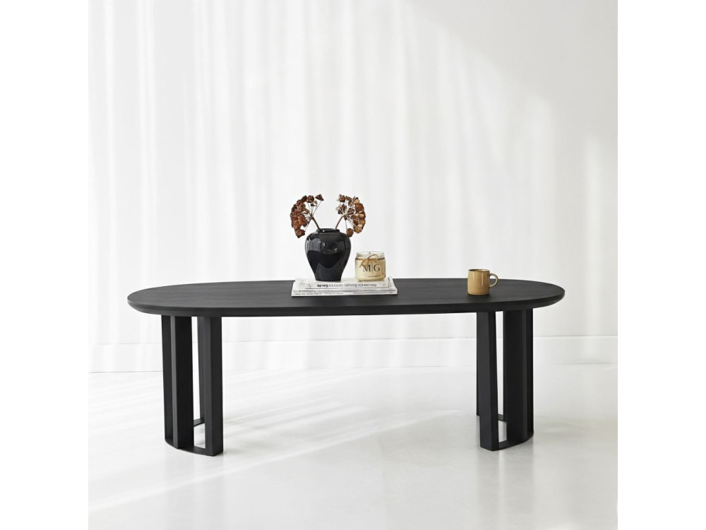 Tavolino in legno "Elysia" - 120 x 60 x 40 cm - Nero