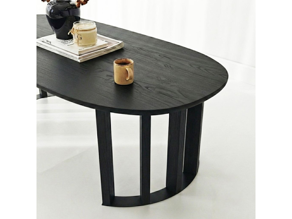 Tavolino in legno "Elysia" - 120 x 60 x 40 cm - Nero