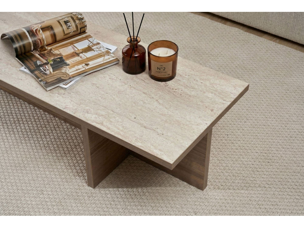 Tavolino in legno "Harbor" - 120 x 45 x 30 cm - Travertino
