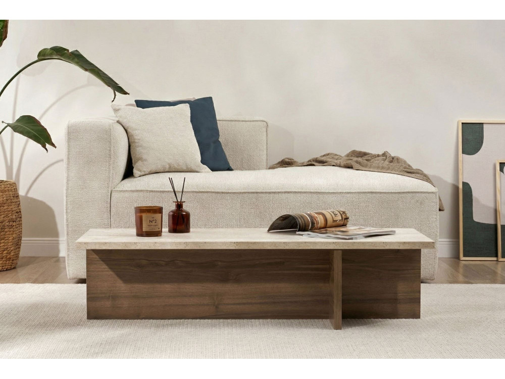 Tavolino in legno "Harbor" - 120 x 45 x 30 cm - Travertino