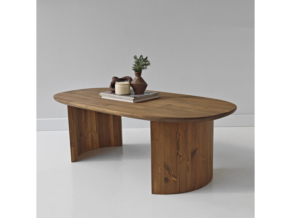Tavolino in legno "Hudson" - 120 x 60 x 40 cm - Marrone