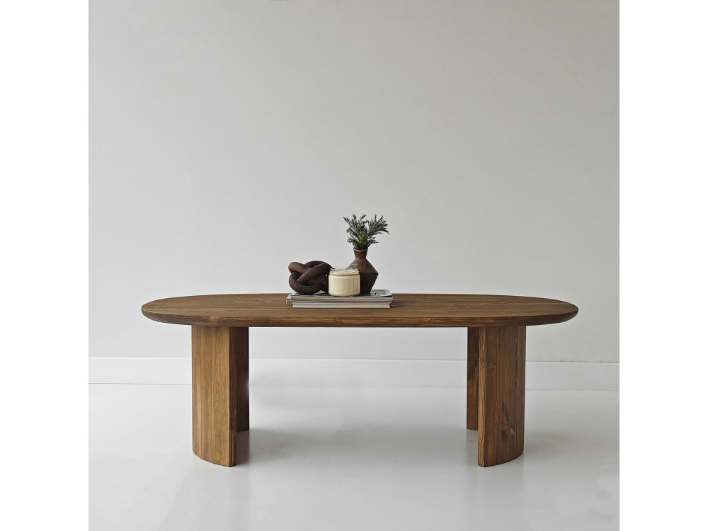 Tavolino in legno "Hudson" - 120 x 60 x 40 cm - Marrone