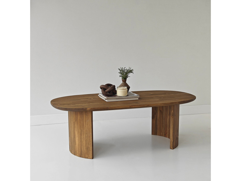 Tavolino in legno "Hudson" - 120 x 60 x 40 cm - Marrone