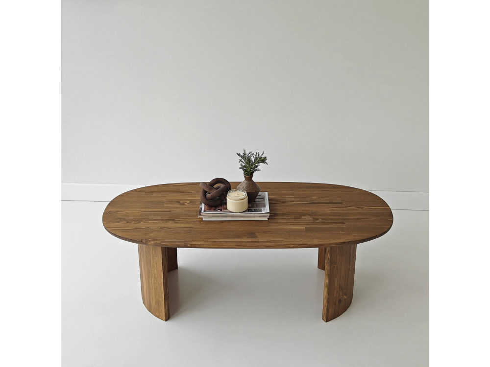 Tavolino in legno "Hudson" - 120 x 60 x 40 cm - Marrone