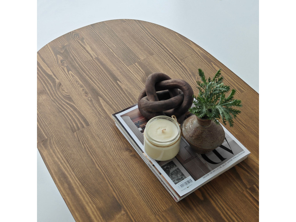 Tavolino in legno "Hudson" - 120 x 60 x 40 cm - Marrone
