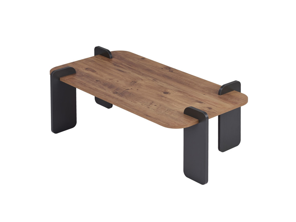 Tavolino in legno "Renard" - 120 x 60 x 35 cm - Marrone chiaro