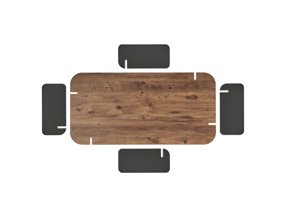 Tavolino in legno "Renard" - 120 x 60 x 35 cm - Marrone chiaro