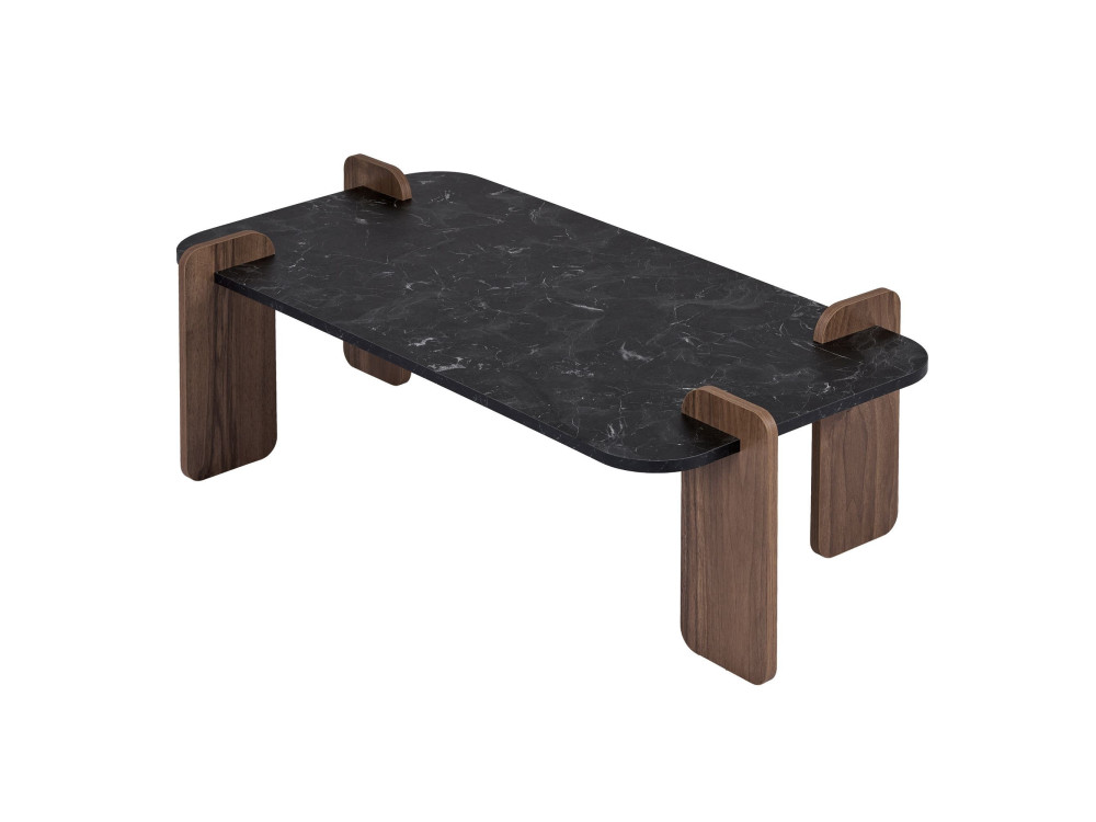Tavolino in legno "Renard" - 120 x 60 x 35 cm - Nero