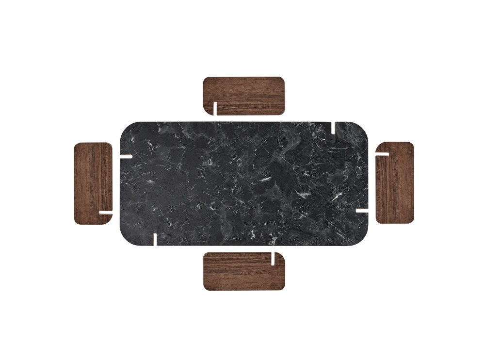 Tavolino in legno "Renard" - 120 x 60 x 35 cm - Nero