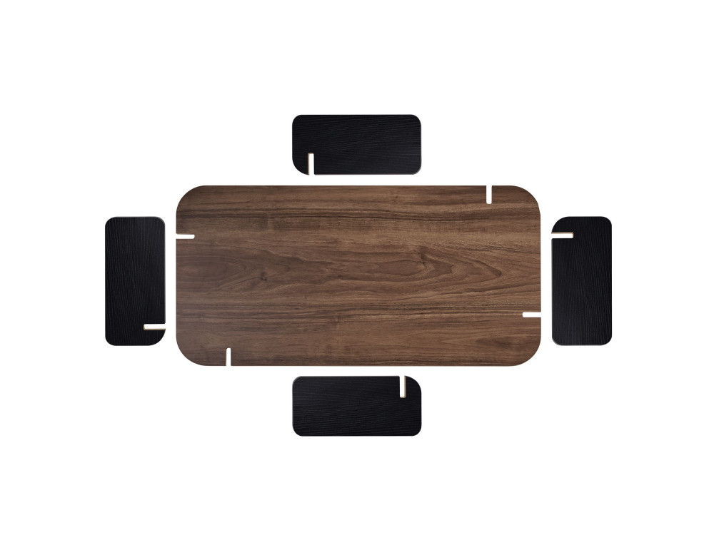 Tavolino in legno "Renard" - 120 x 60 x 35 cm - Marrone