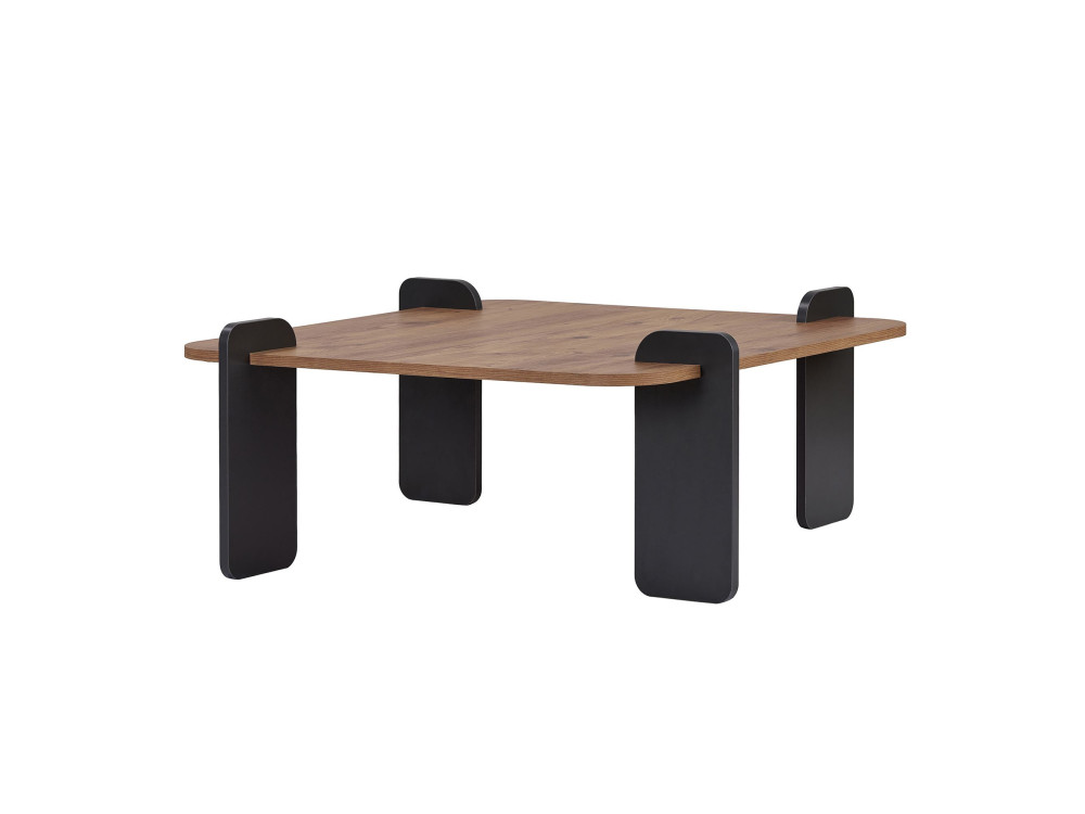 Tavolino in legno "Marais" - 90 x 90 x 35 cm - Marrone chiaro