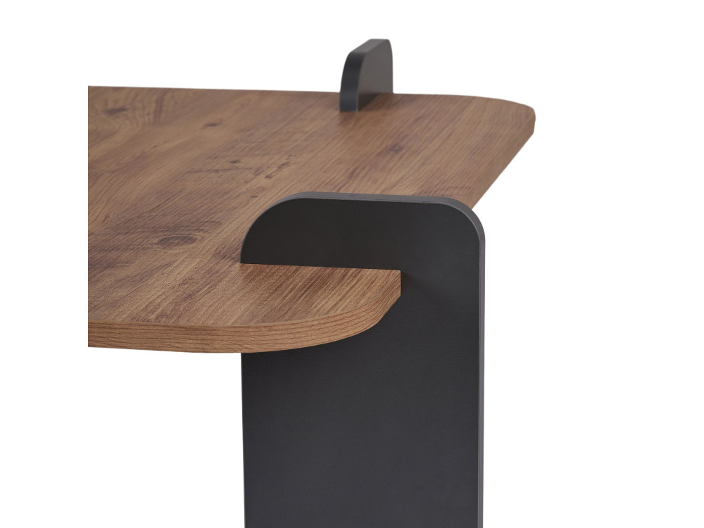 Tavolino in legno "Marais" - 90 x 90 x 35 cm - Marrone chiaro