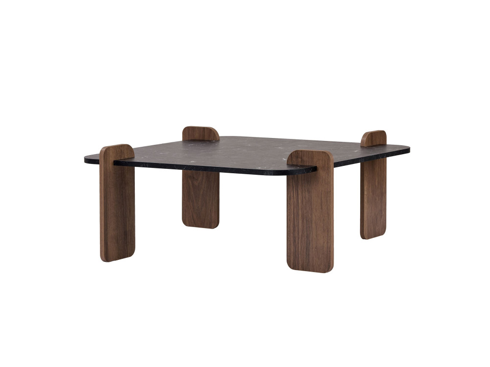 Tavolino in legno "Marais" - 90 x 90 x 35 cm - Nero