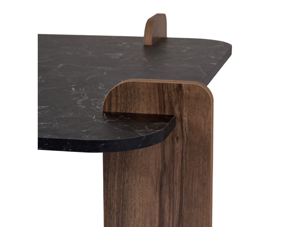 Tavolino in legno "Marais" - 90 x 90 x 35 cm - Nero