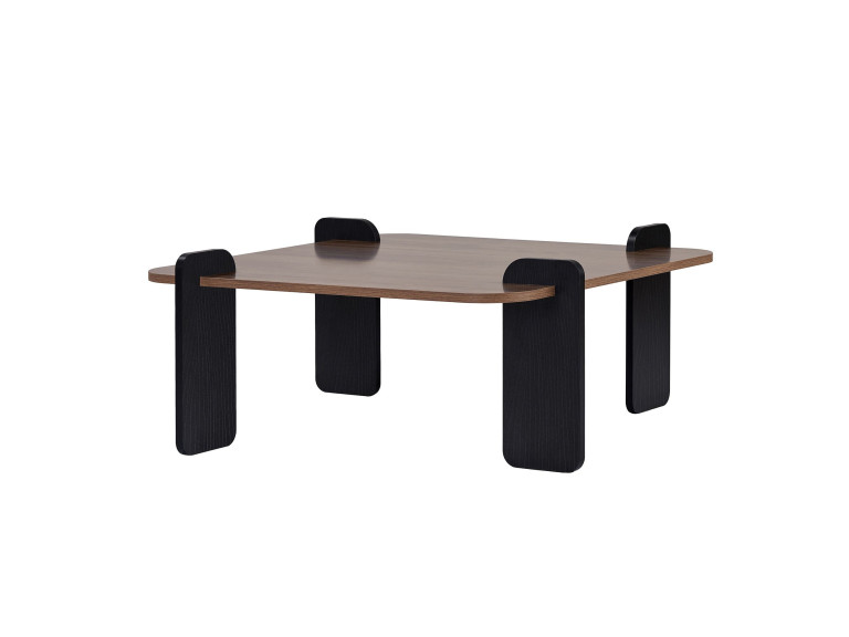 Tavolino in legno "Marais" - 90 x 90 x 35 cm - Marrone