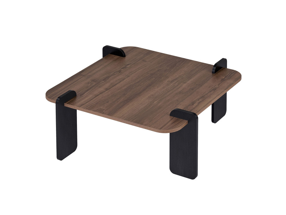 Tavolino in legno "Marais" - 90 x 90 x 35 cm - Marrone