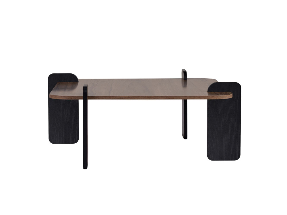 Tavolino in legno "Marais" - 90 x 90 x 35 cm - Marrone