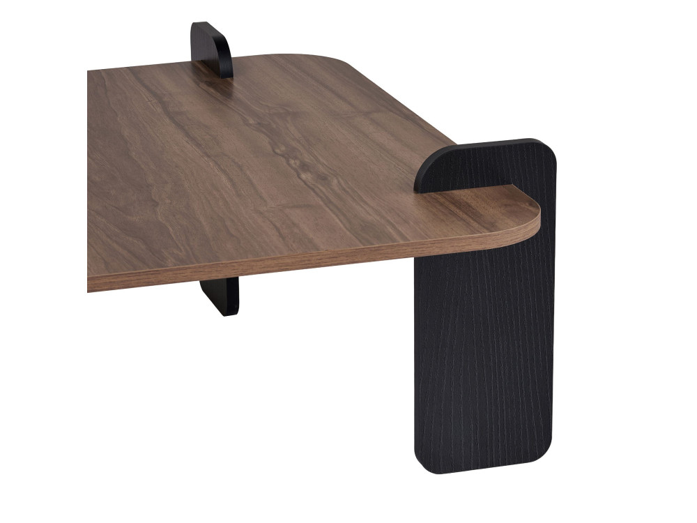Tavolino in legno "Marais" - 90 x 90 x 35 cm - Marrone