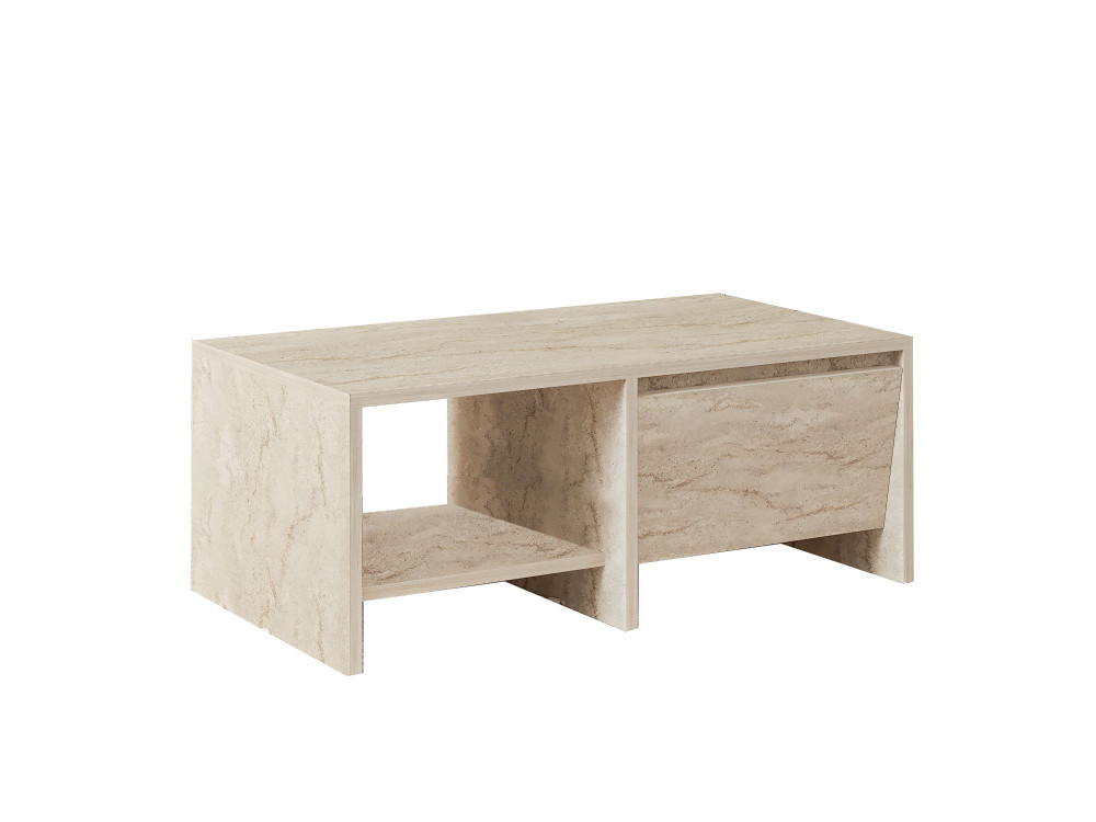 Tavolino in legno "Laris" - 90 x 45 x 35 cm - Travertino