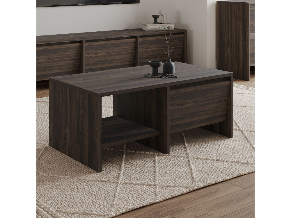 Tavolino in legno "Laris" - 90 x 45 x 35 cm - Marrone