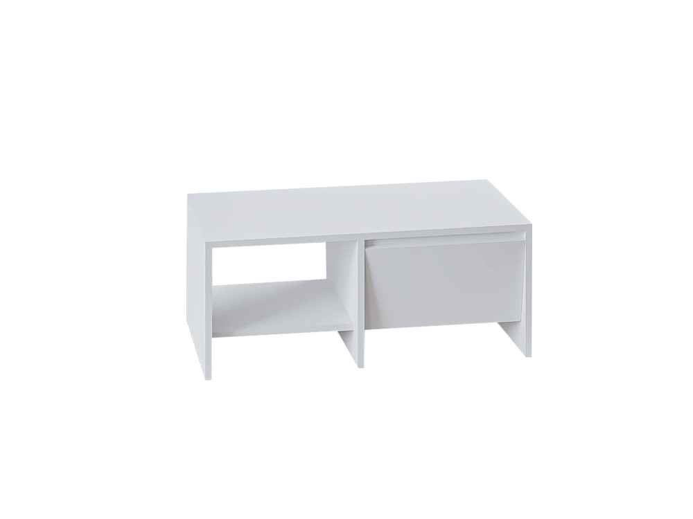 Tavolino in legno "Laris" - 90 x 45 x 35 cm - Bianco