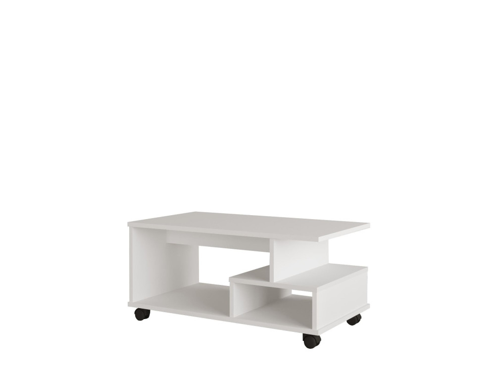 Tavolino in legno "MIN9" - 90 x 51 x 42 cm - Bianco