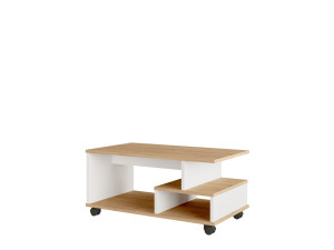 Tavolino in legno "MIN9" - 90 x 51 x 42 cm - Bianco