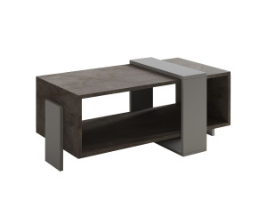 Tavolino in legno "Meleni" - 90 x 49 x 40 cm - Grigio