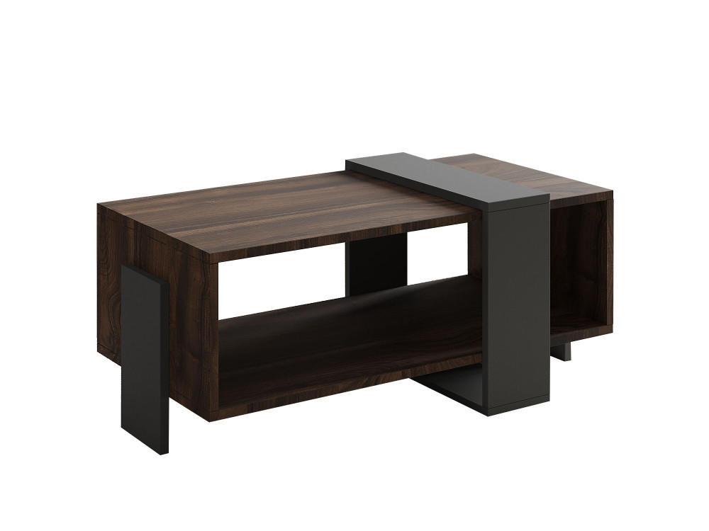 Tavolino in legno "Meleni" - 90 x 49 x 40 cm - Marrone