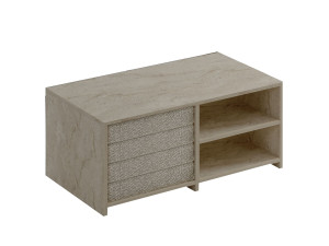 Tavolino in legno "Gord" - 90 x 45 x 44 cm - Travertino