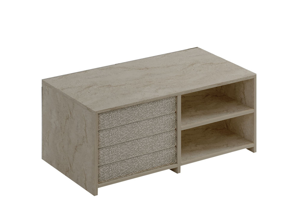 Tavolino in legno "Gord" - 90 x 45 x 44 cm - Travertino