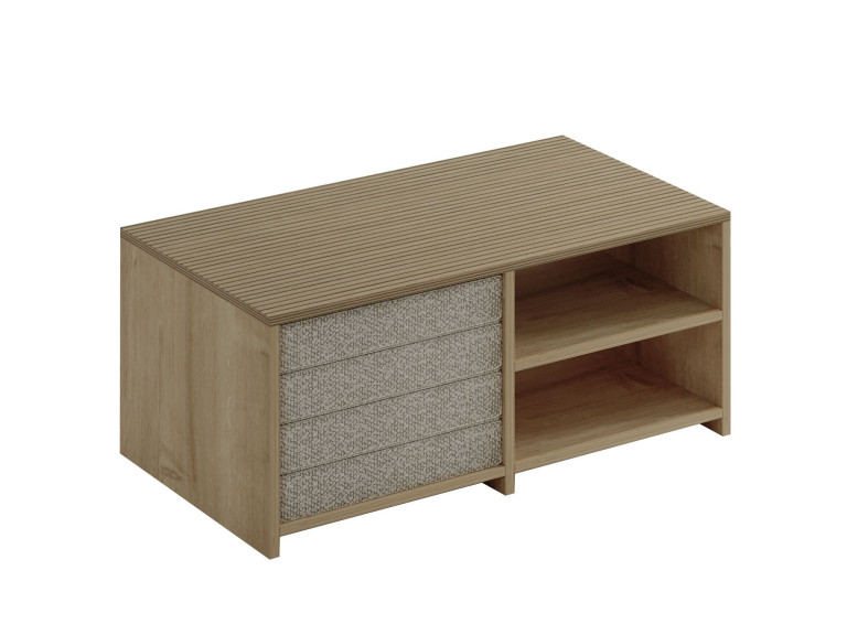 Tavolino in legno "Gord" - 90 x 45 x 44 cm - Beige