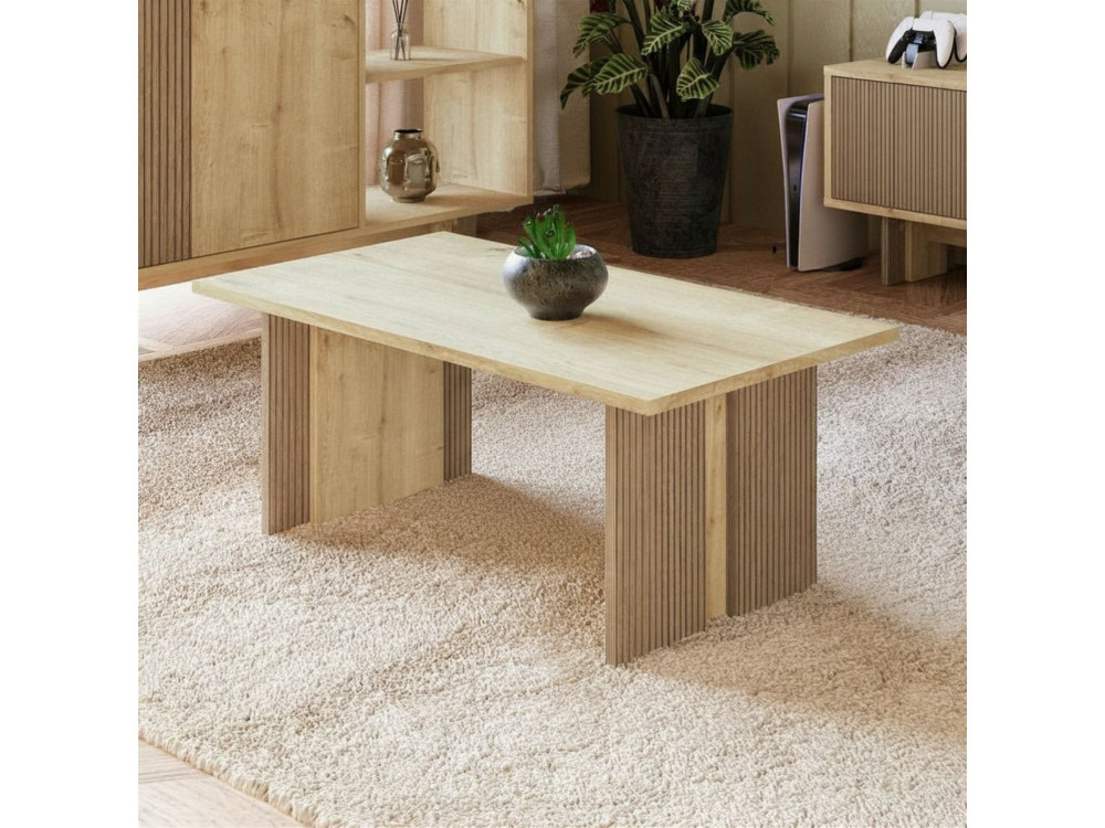 Tavolino in legno "Ravello" - 90 x 50 x 40 cm - Beige