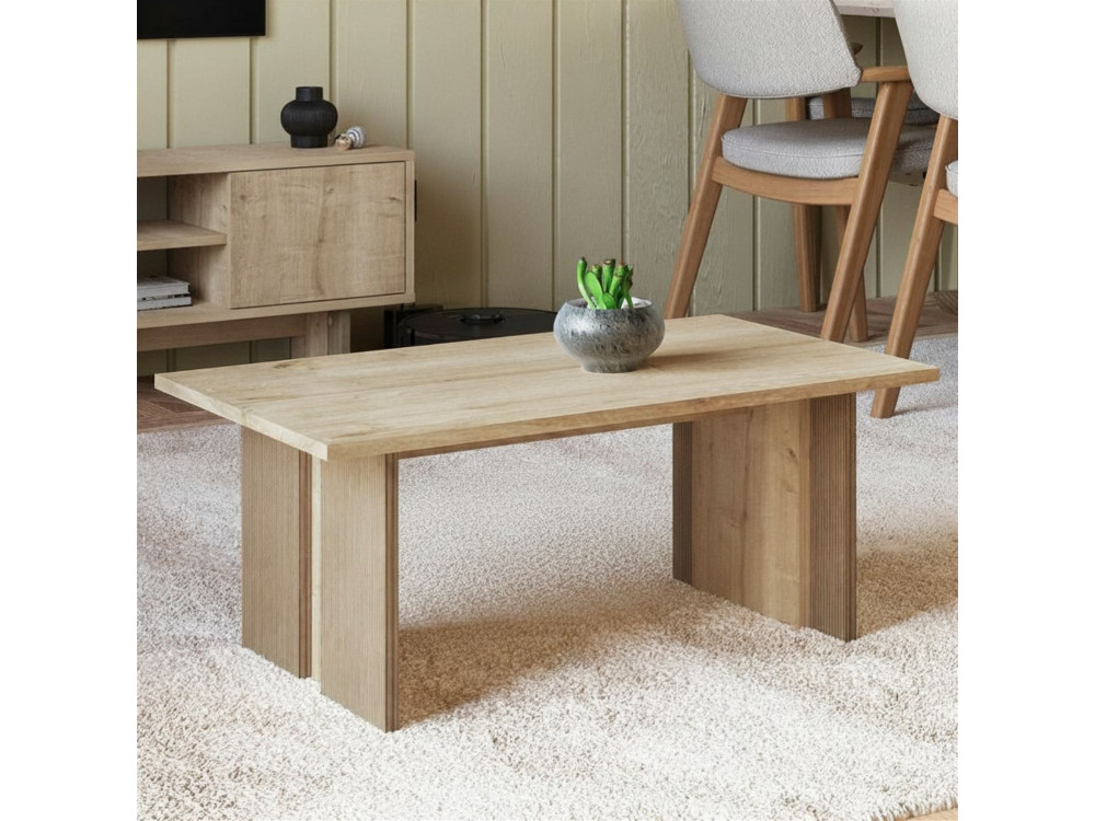 Tavolino in legno "Ravello" - 90 x 50 x 40 cm - Beige