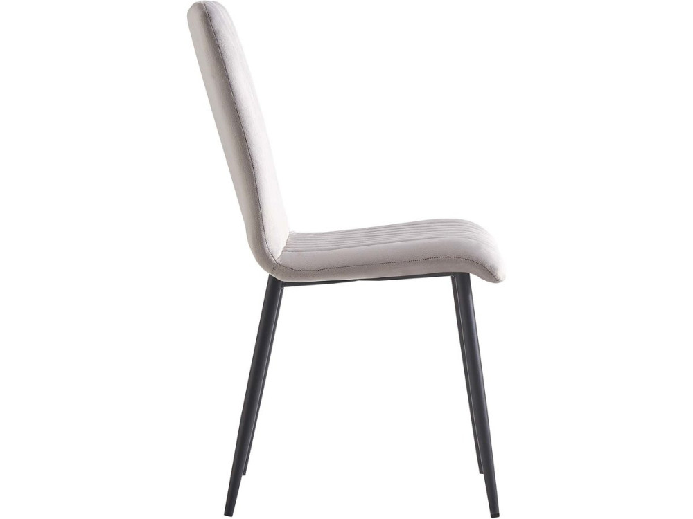Set di 2 sedie in velluto "Henley" - Grigio chiaro