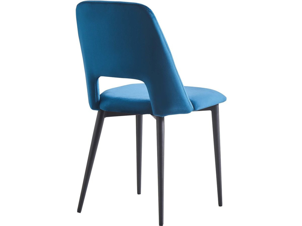 Set di 2 sedie in velluto "Fedora" - Blu scuro
