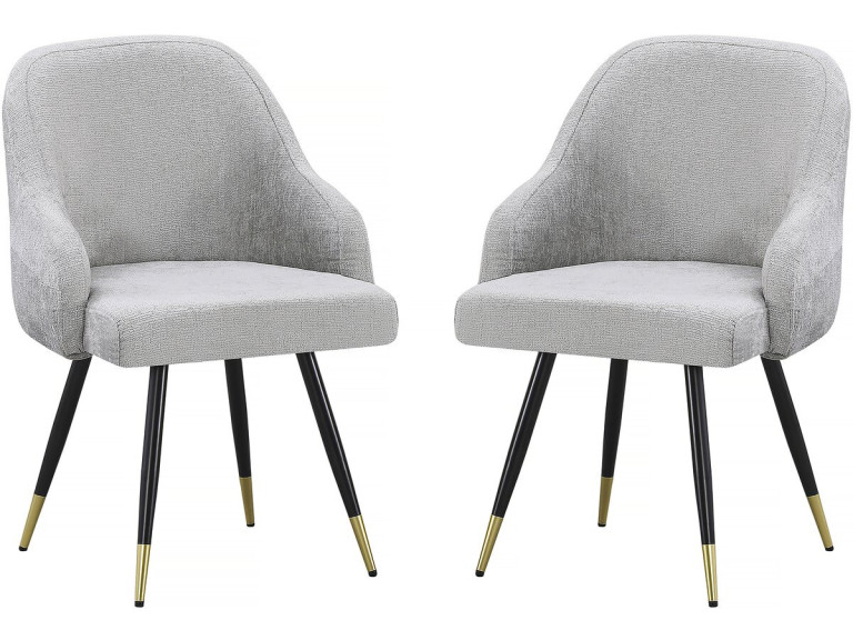 Set di 2 sedie in tessuto "Harmony" - 54 x 57 x 90 cm - Beige