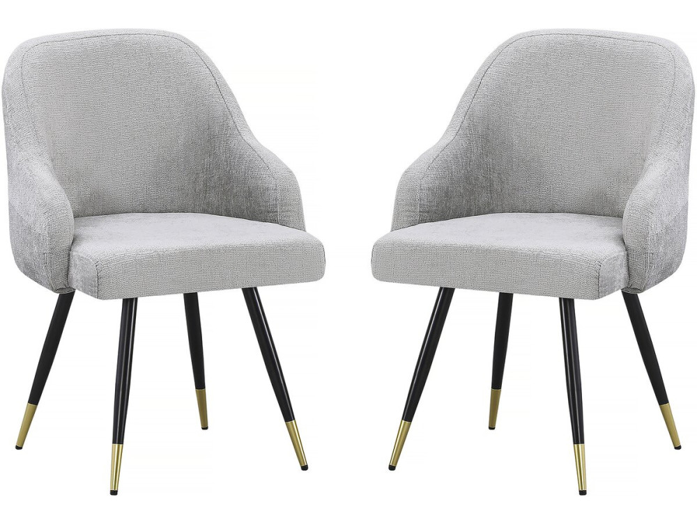 Set di 2 sedie in tessuto "Harmony" - 54 x 57 x 90 cm - Beige