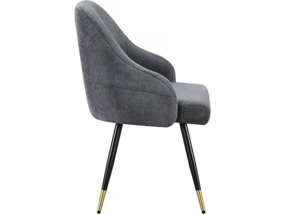 Set di 2 sedie in tessuto "Harmony" - 54 x 57 x 90 cm - Grigio