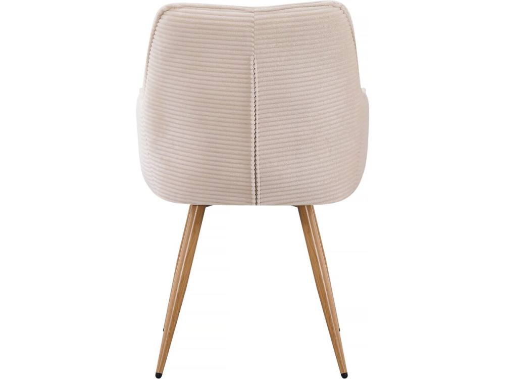 Set di 2 sedie in velluto a coste "Mayra" - 60 x 56 x 88 cm - Beige